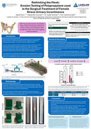 Poster - Rethinking the Mesh: Erosion Testing of Polypropylene used in the Surgical Treatment of Female Stress Urinary Incontinence