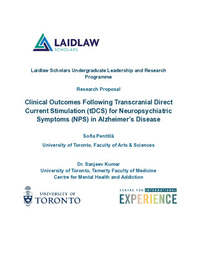 Research Proposal: Clinical Outcomes Following Transcranial Direct Current Stimulation (tDCS) for Neuropsychiatric Symptoms (NPS) in Alzheimer’s Disease