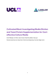 Cultivated Meat: Investigating Media Dilution and Yeast Protein Supplementation for Cost-effective Culture Media
