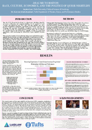 Research Poster - Drag Me to Boston Race, Culture, Economics, and the Politics of Queer Nightlife 