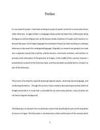 Parts of Speech in A'ingae paper