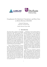 Research Report: Incumbency and Party Cues in British Elections 1832-2024