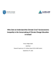 Who Gets to Understand the Climate Crisis? Socioeconomic Inequality in the Sensemaking of Climate Change Education  in Ireland