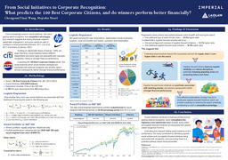 Social Initiatives and Corporate Recognition Research Poster