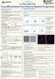 Research Poster: In Vitro NK Cell Transdifferentiation from Murine Myeloid Progenitors