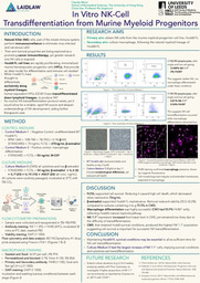 Research Poster: In Vitro NK Cell Transdifferentiation from Murine Myeloid Progenitors