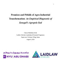 Promises & Pitfalls of Agro-Industrial Transformation: An Empirical Diagnostic of Senegal’s Agropole Sud