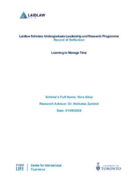 Laidlaw Scholar Summer Reflection