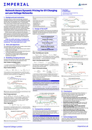 Research Poster: Network-Aware Dynamic Pricing for EV Charging on Low-Voltage Networks