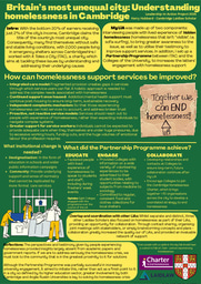 Britain's most unequal city: Understanding homelessness in Cambridge