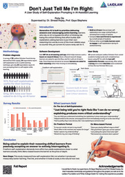 [Poster] Don't Just Tell Me I'm Right: A User Study of Self-Explanation Prompting in AI-Assisted Learning