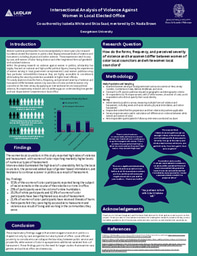 Research Poster: Intersectional Analysis of Violence Against Women in Local Elected Office