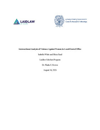 Research Essay: Intersectional Analysis of Violence Against Women in Local Elected Office