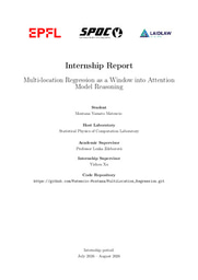Internship Report: Multi-location Regression as a Window into Attention Model Reasoning