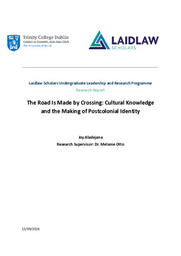 The Road Is Made by Crossing: Cultural Knowledge and the Making of Postcolonial Identity