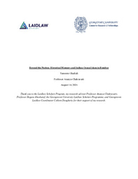 Research Paper: Beyond the Nation: Historical Memory and Indian Ocean Islam in Bombay 