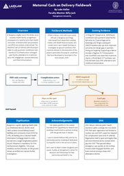 Maternal Cash on Delivery Fieldwork Poster