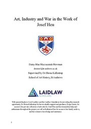 Research Essay: Art, Industry and War in the Work of Josef Heu