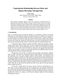 Exploring the Relationship Between Music and Human Physiology Through Data 