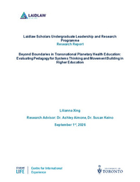 Research Report Beyond Boundaries in Transnational Planetary Health Education: Evaluating Pedagogy for Systems Thinking and Movement Building in Higher Education