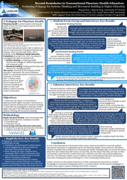 Research Poster Beyond Boundaries in Transnational Planetary Health Education: Evaluating Pedagogy for Systems Thinking and Movement Building in Higher Education