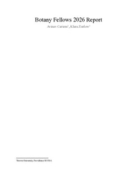 Botany Fellows 2026 Report 