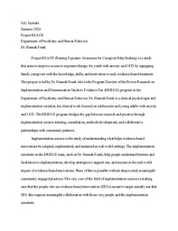 Project REACH Research Essay