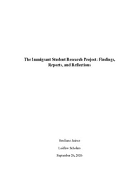 Immigrant Student Research Project Reflection Essay