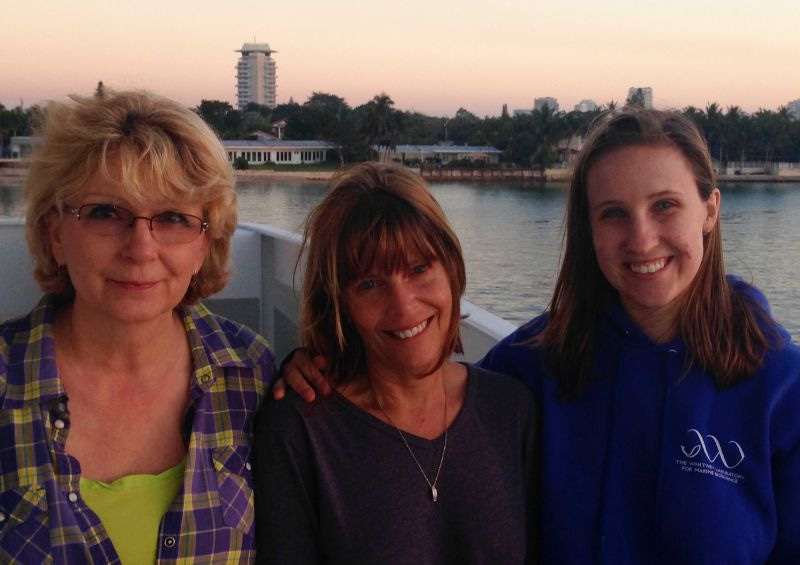 Sequencing team on the first ShipSeq voyage, from feft to right: Tatiana Moroz, Andrea Kohn, Rachel Sanford