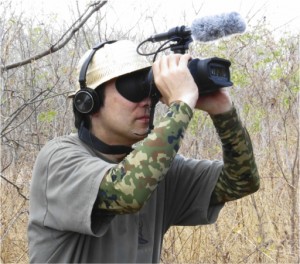 Atsushi Iriki, a RIKEN neuroscientist in Brazil observing marmosets in the wild.