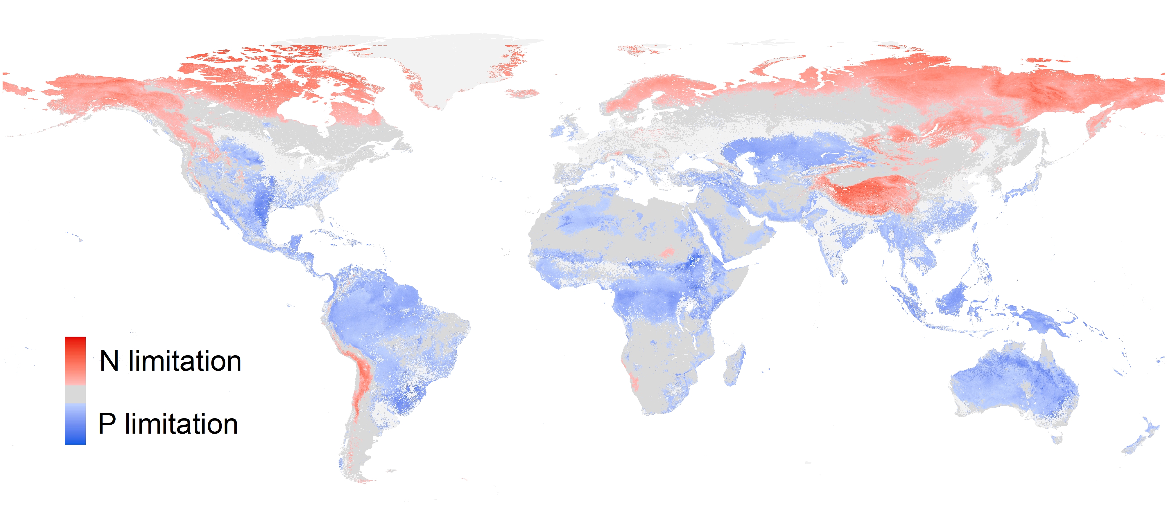 Global patterns of terrestrial nitrogen and phosphorus limitation
