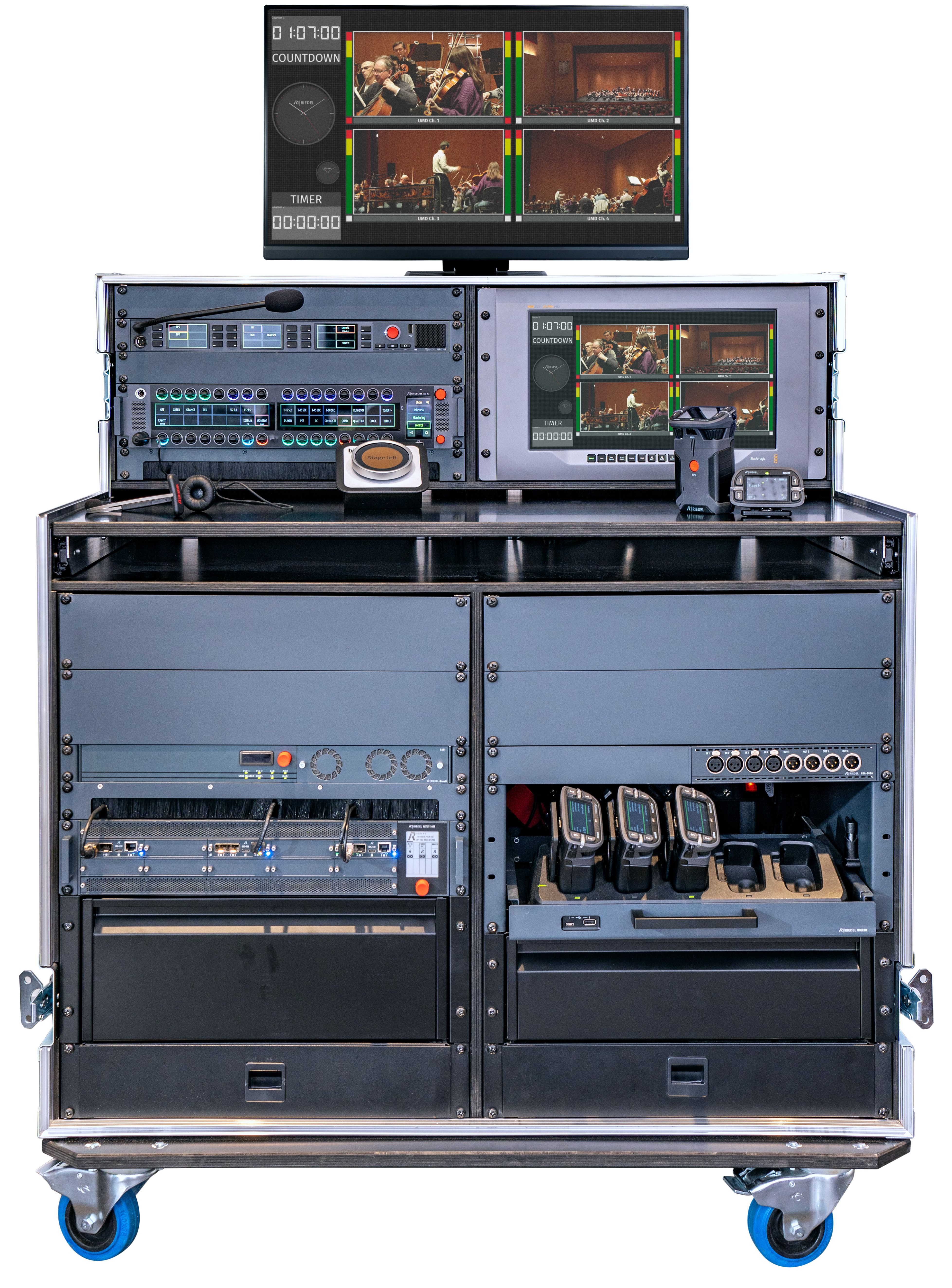 Stage System from Riedel with SmartPanels, Artist, Bolero, MediorNet, MV, 