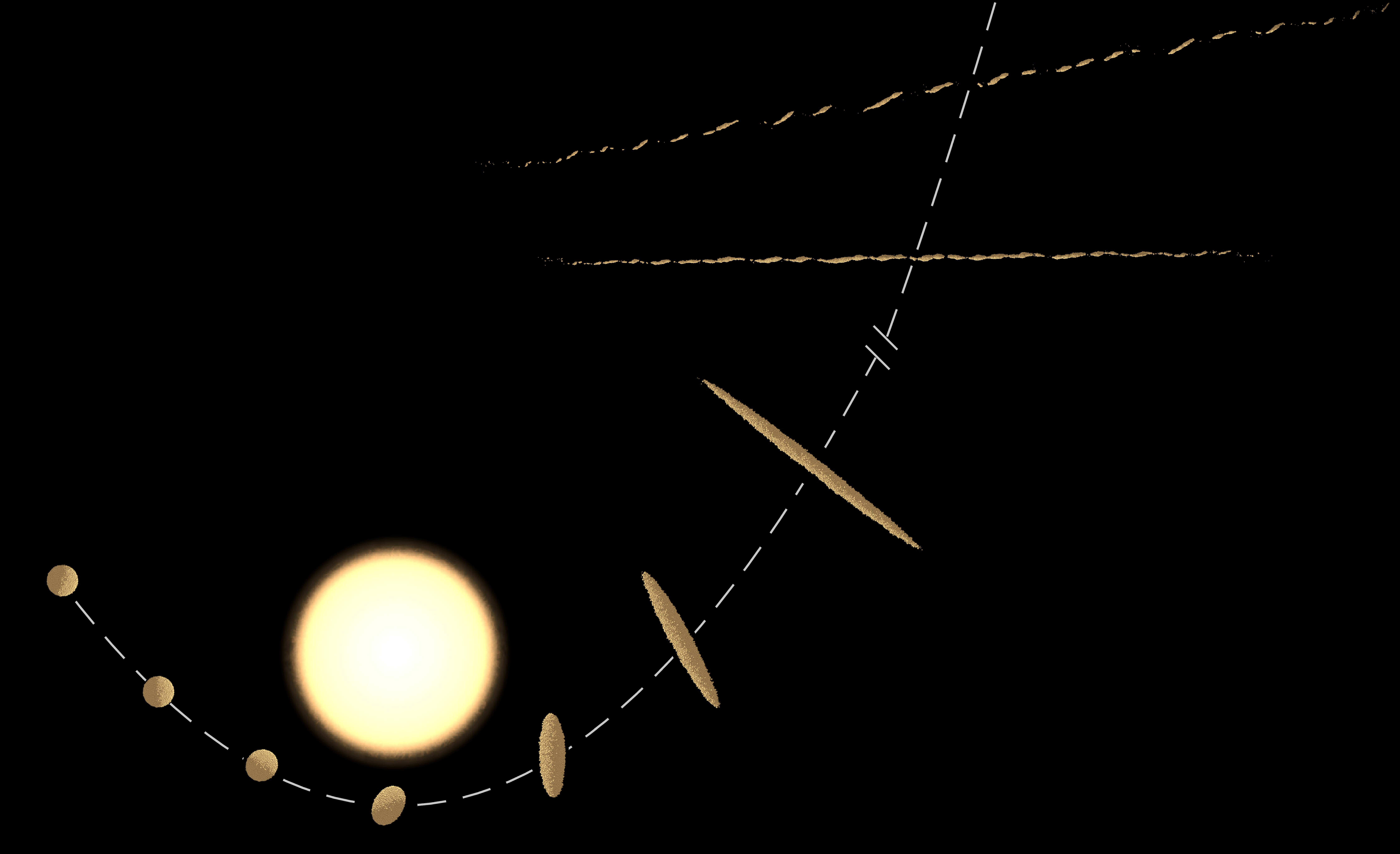 Illustration of stellar tidal disruption processes