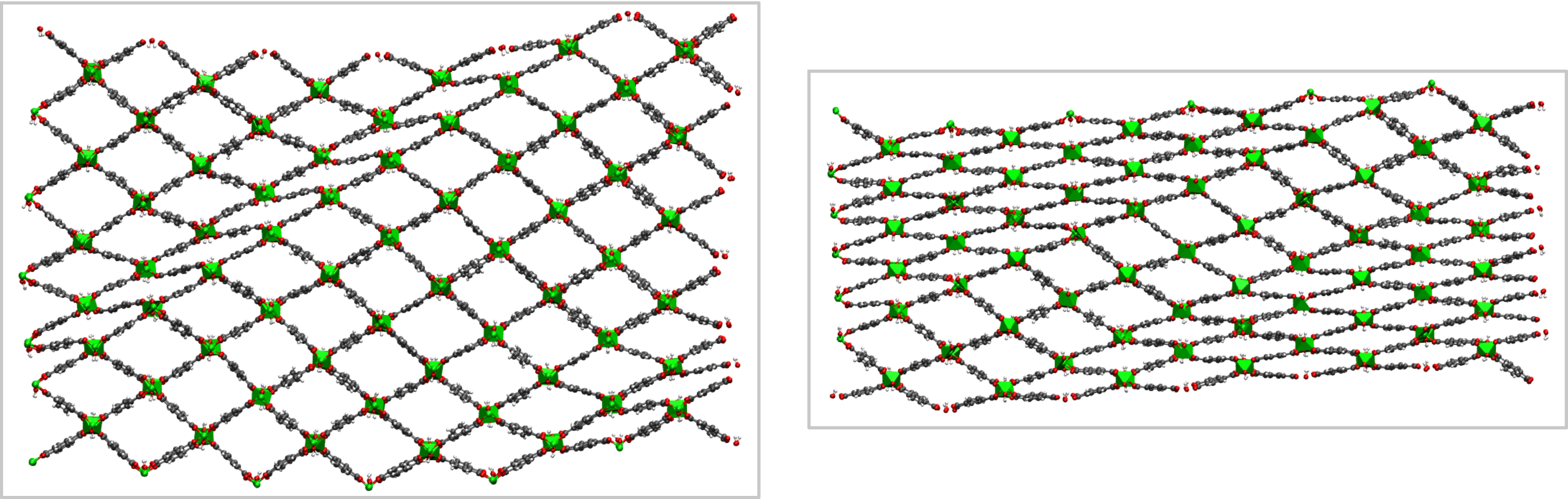 Figure 2. Phase coexistence in MIL-53(Al).