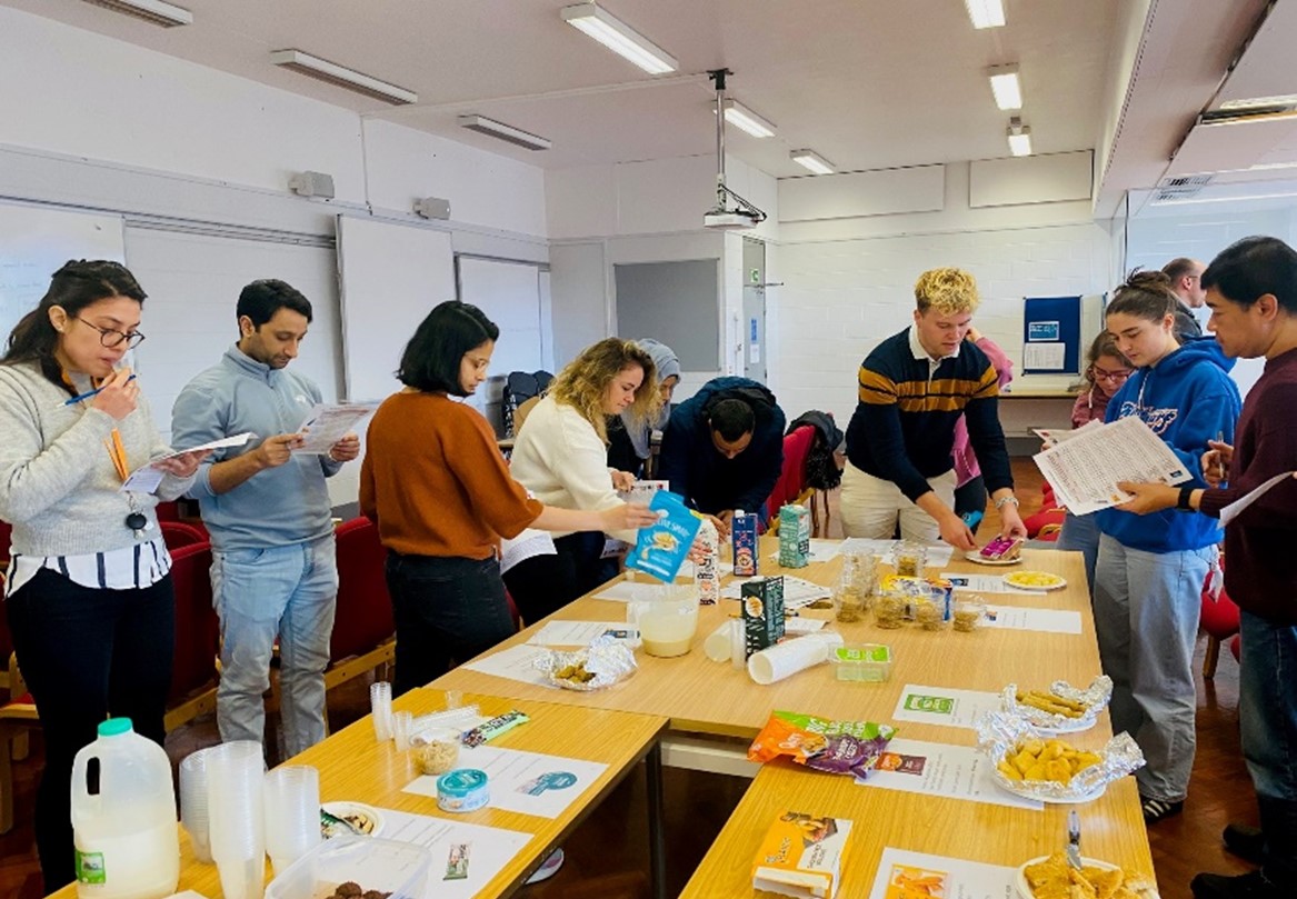 Group tasting of plant protein products from supermarket