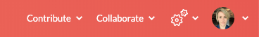 Contribute and Collaborate menu bar