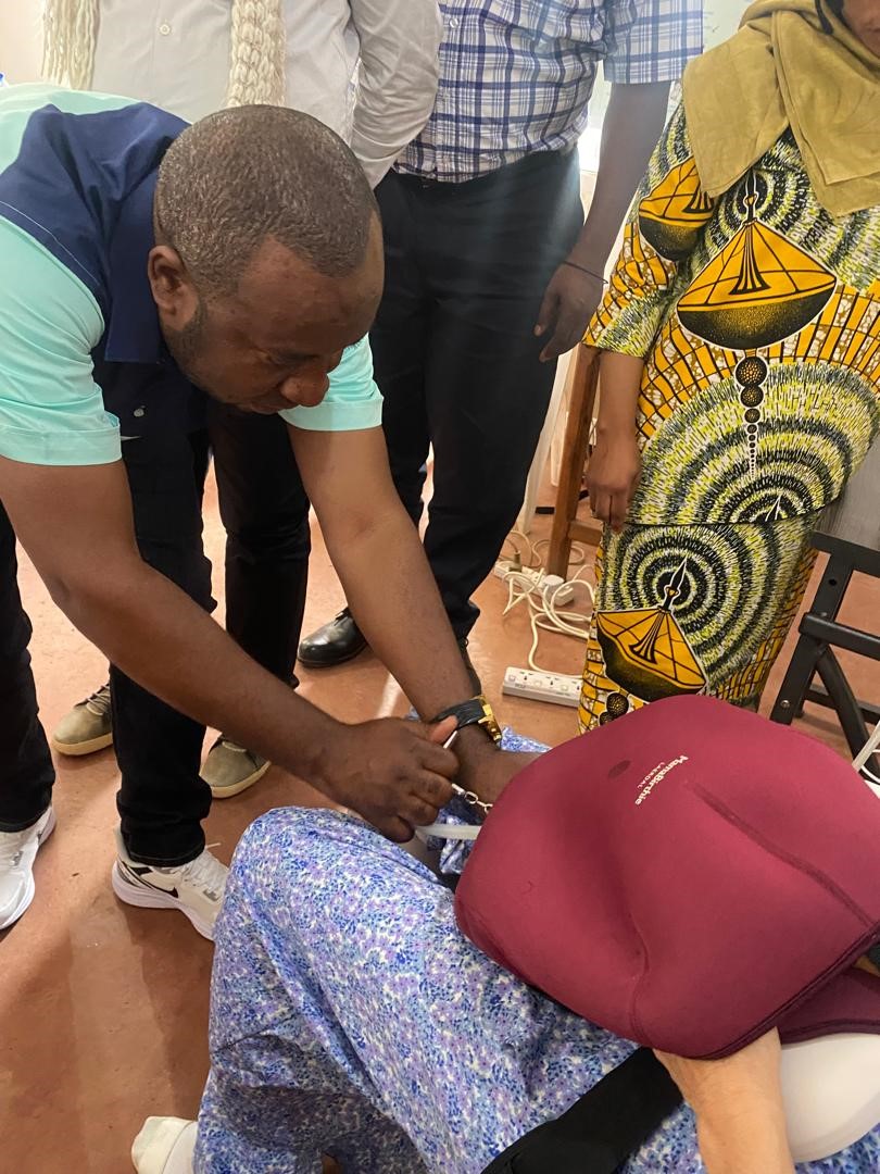 Simulation-based learning in action as trainers are being trained in how to use simulation-based learning.