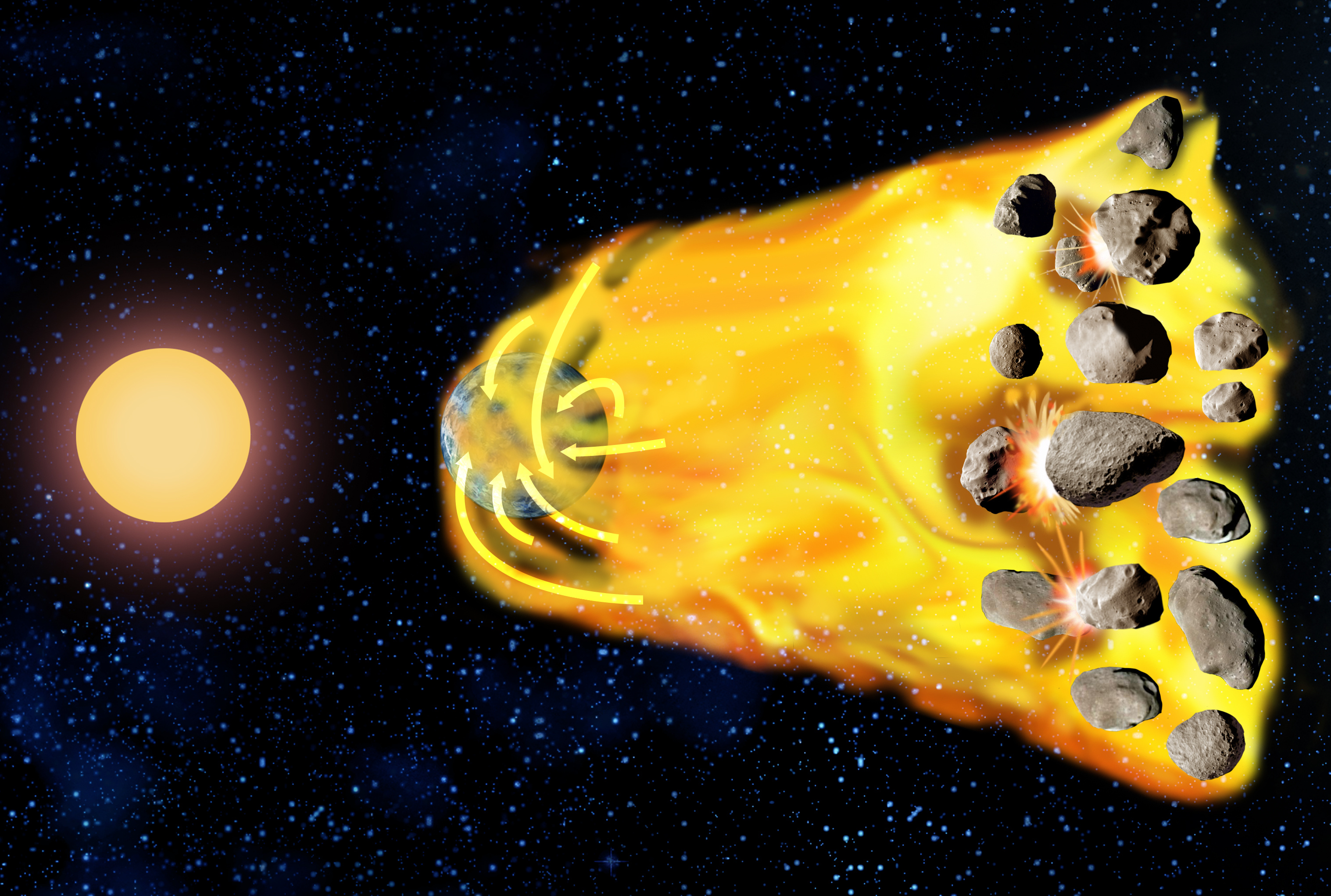 Terrestrial planet accreting volatiles from a late gas disc