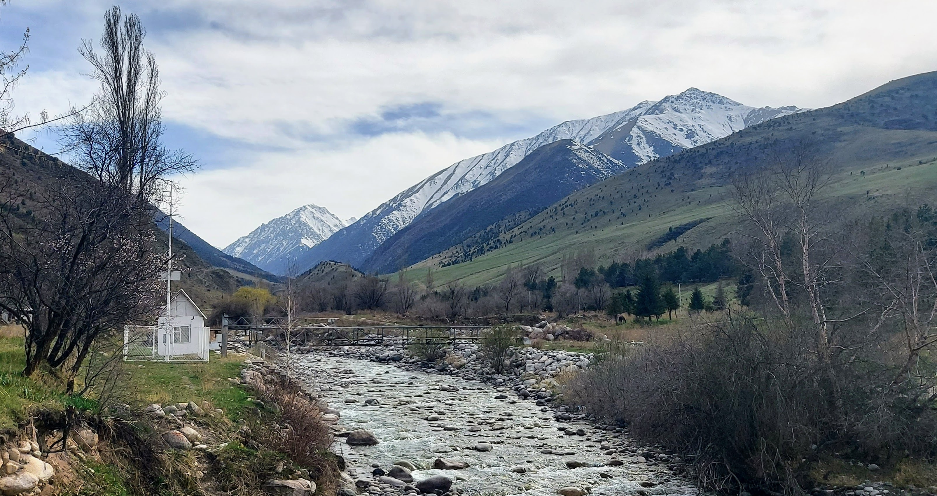 Ala Archa discharge monitoring station south of Bishkek in spring 2023. 