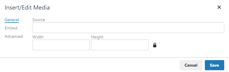 Content bar from within the create a post view with the add video icon highlighted by a red rectangle.