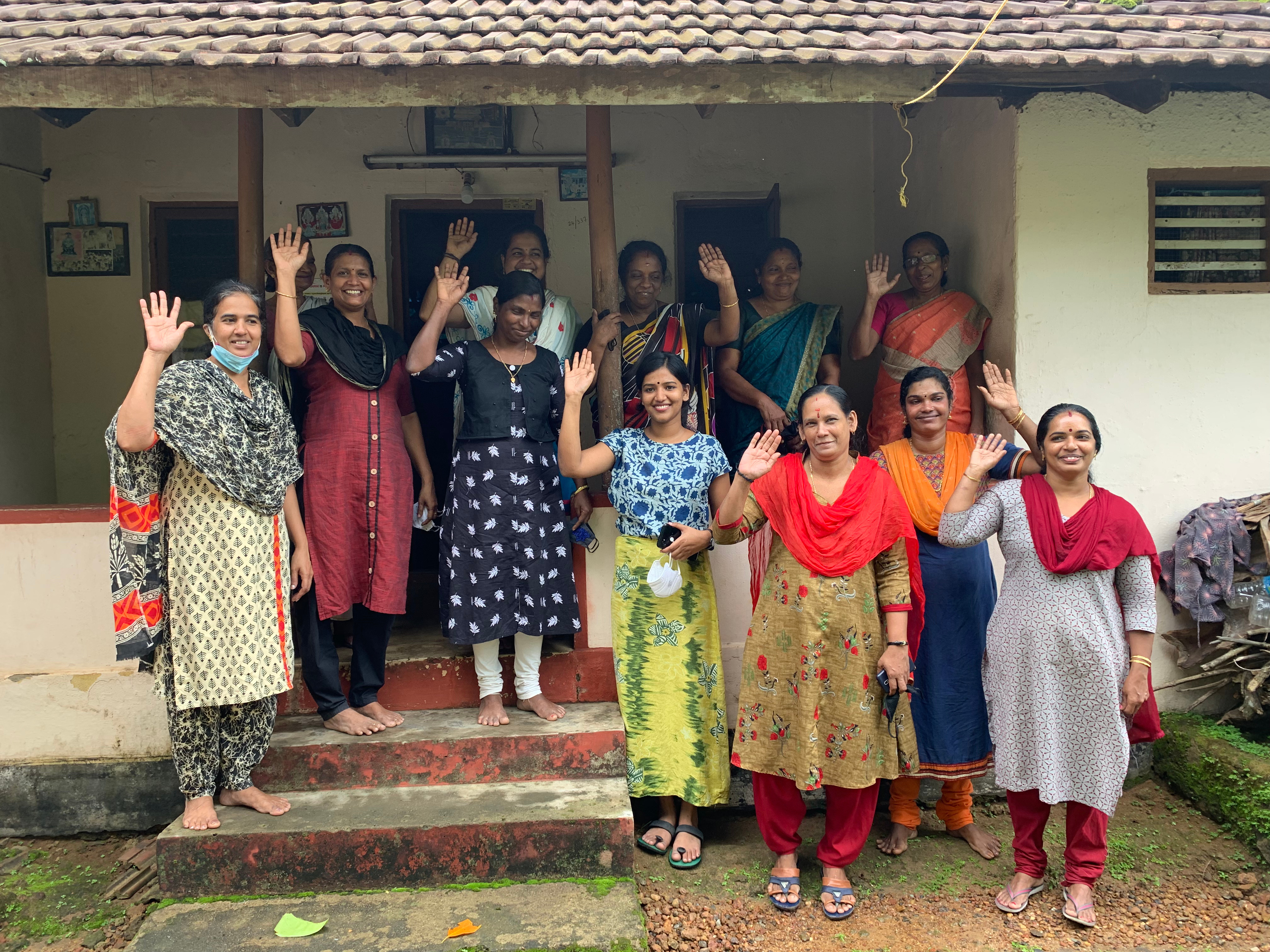 Asha Scaria Vettoor with Swara Women tailors in Ettumanoor, Kerala, India
