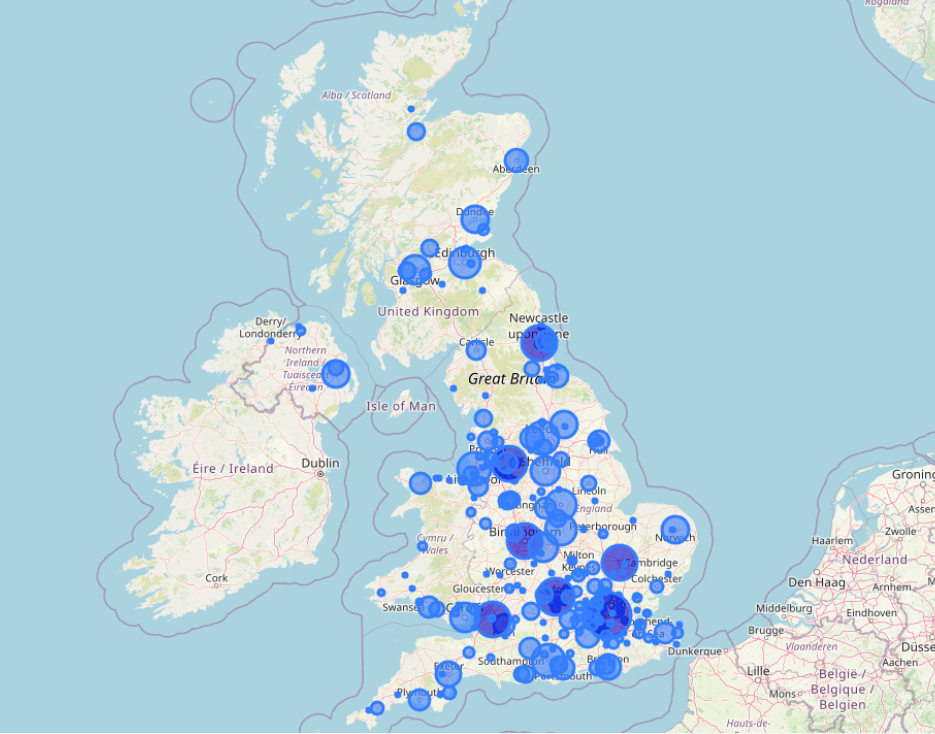 ISRCTN study location map ISRCTN study location map