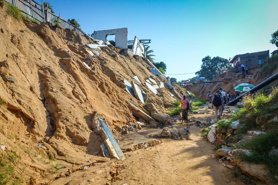 Once formed, urban gullies often continue to cause destruction for many years (Photo: Matthias Vanmaercke, April 2018)