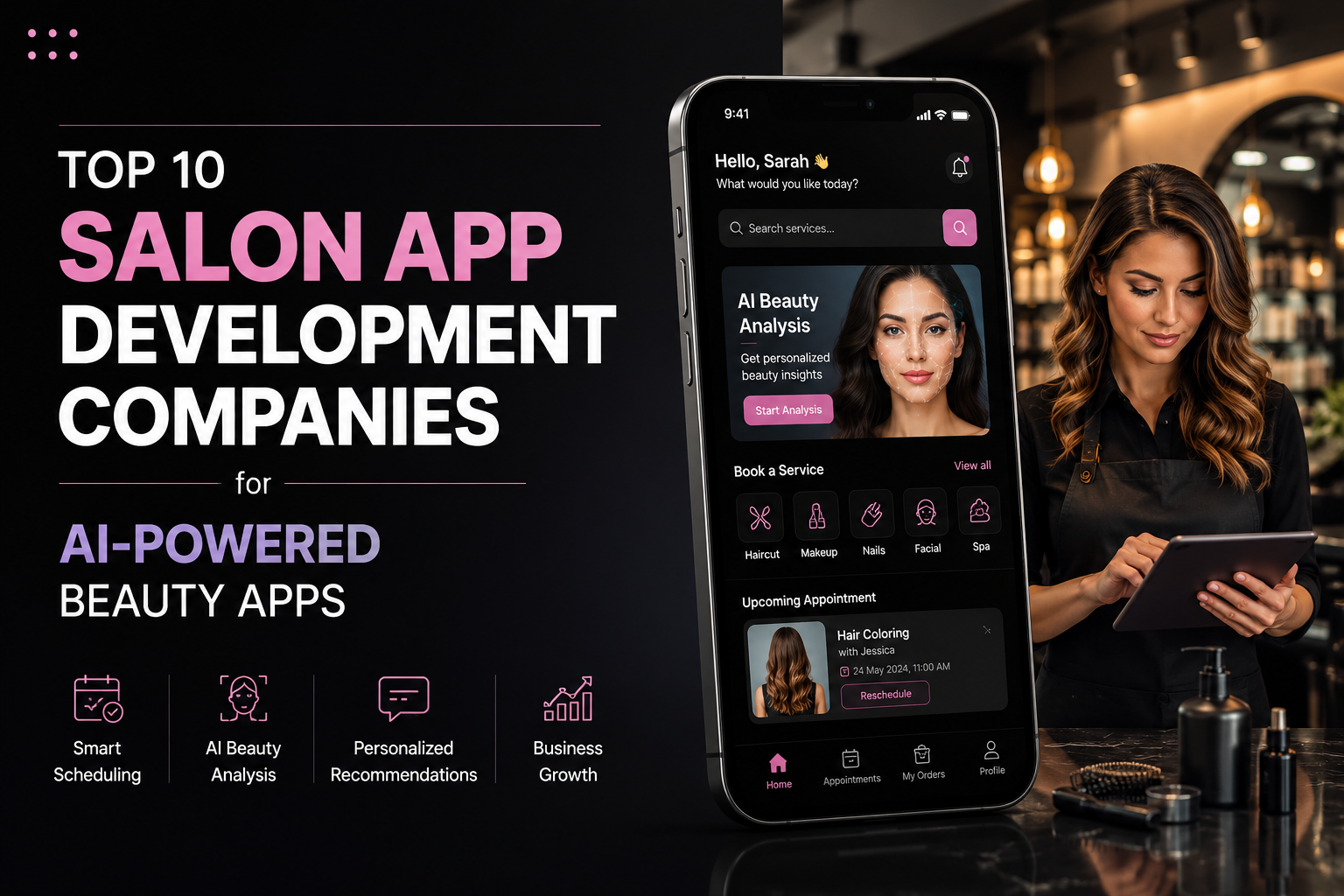 Top 10 Salon App Development Companies for AI-Powered Beauty Apps