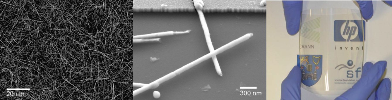 Nanowire networks for flexible transparent conductors