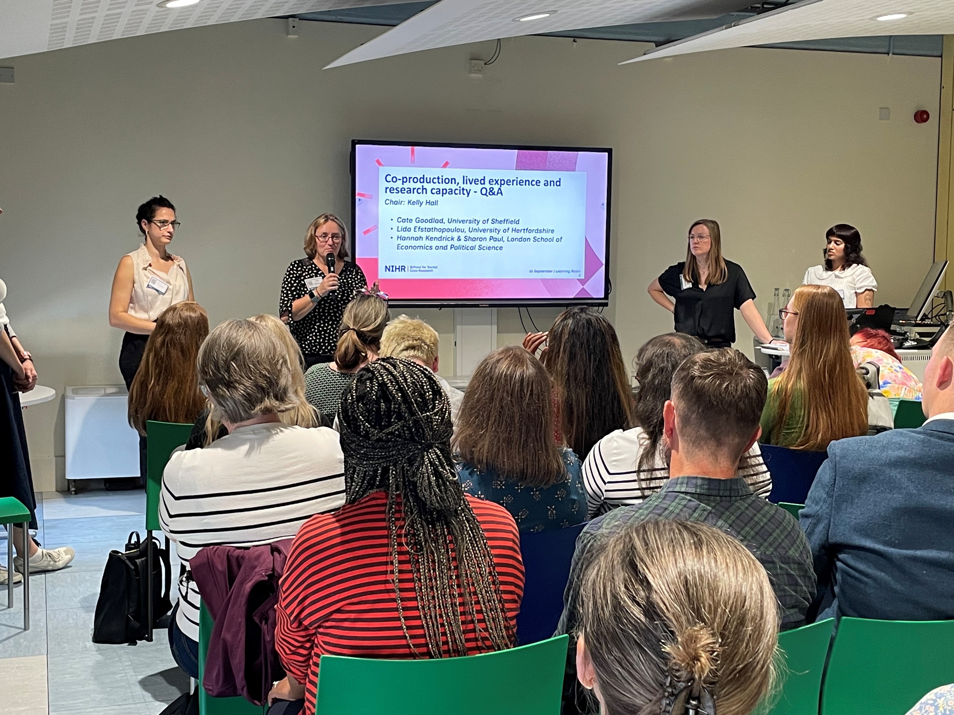 Q&A in the co-production, lived experience and research capacity session