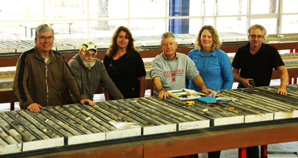 Research team at the core library