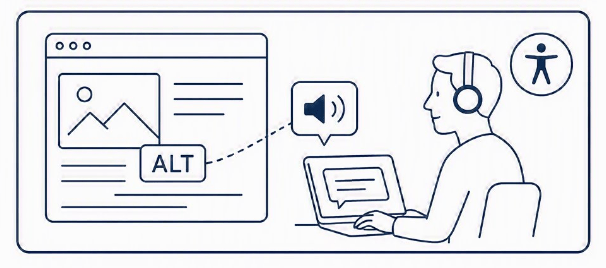 Image showing someone interacting with alt text. As part of this commitment, we provide AI-generated alternative text (alt text) for figures and images. This will be included in your proofs for review. 