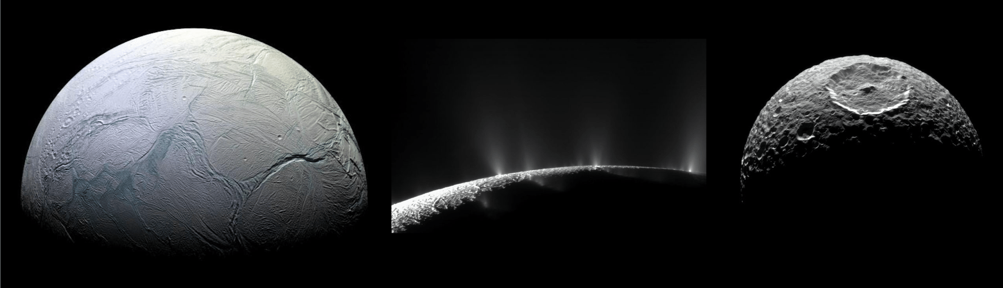 Active Enceladus, inactive Mimas