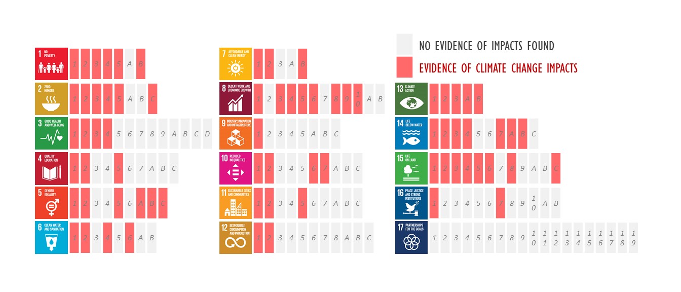 Figure 1 Impacts of climate change on the achievement of the SDGs. 